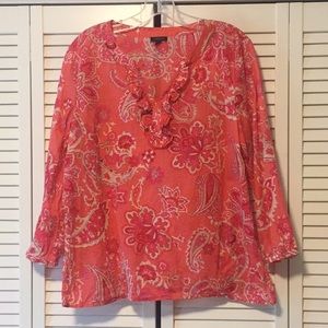 Flowy floral paisley top